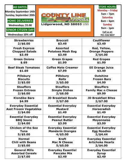 County Line Foods Weekly Ad