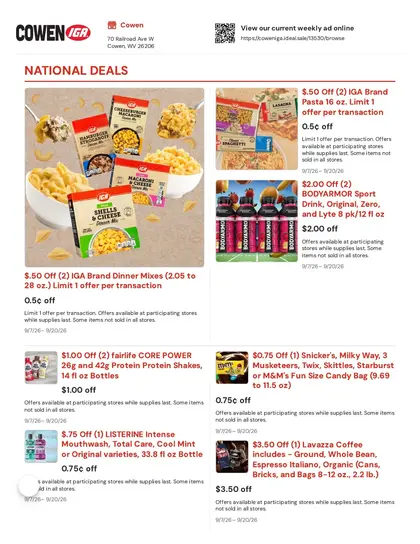 Cowen IGA Weekly Ad