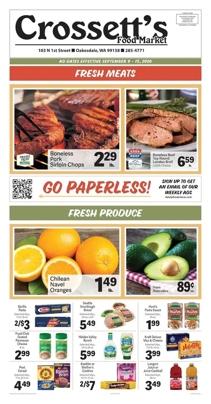 Crossett's Food Market Weekly Ad