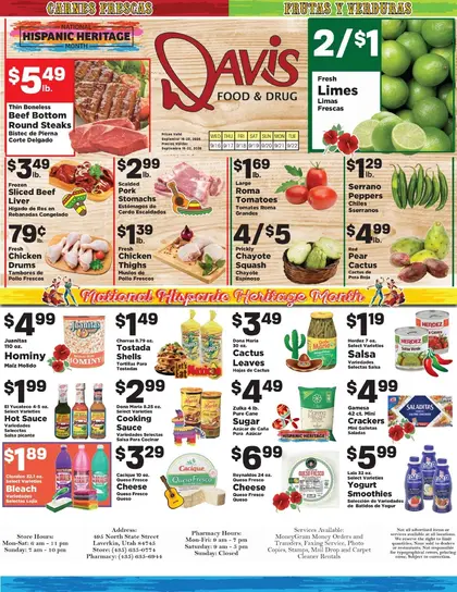 Davis Food & Drug Hispanic Weekly Ad