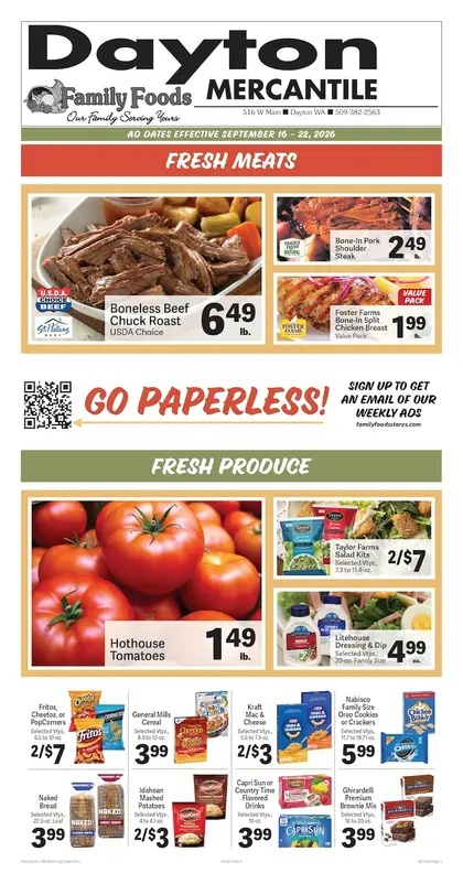 Dayton Mercantile Weekly Ad