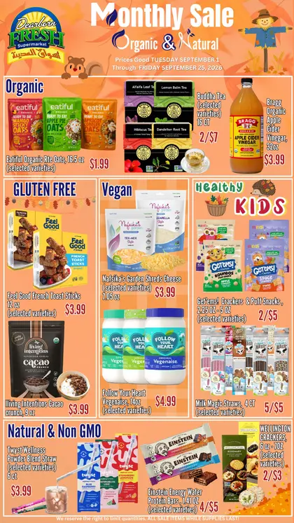 Dearborn Fresh Supermarket Organic and Natural Monthly Sale Weekly Ad