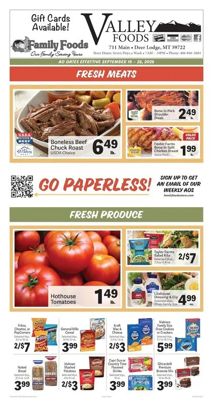 Deer Lodge Valley Foods Weekly Ad