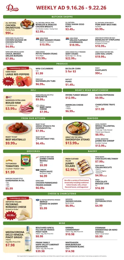 Doris Italian Market Weekly Ad