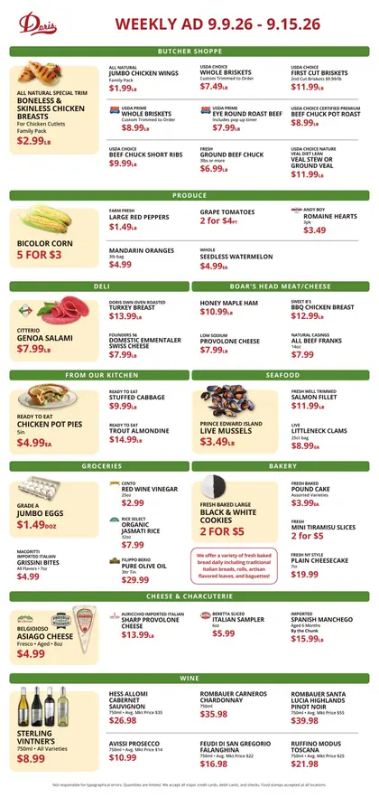 Doris Italian Market Weekly Ad