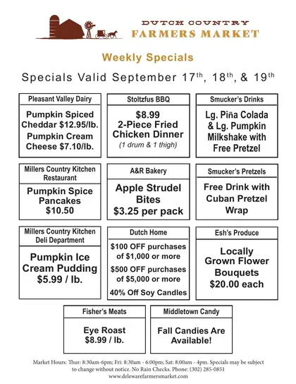 Dutch Country Farmers Market Weekly Specials