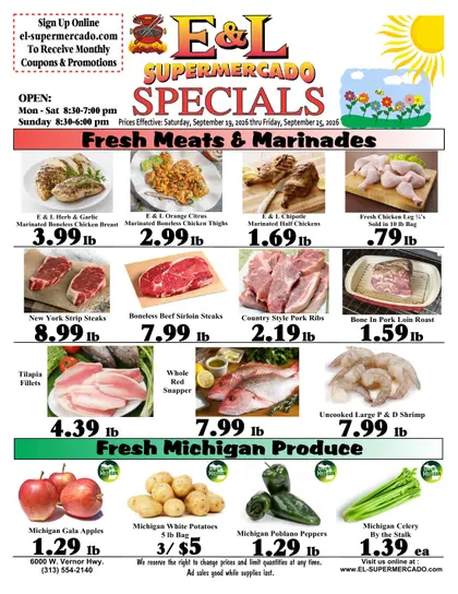 E & L Supermercado Weekly Ad