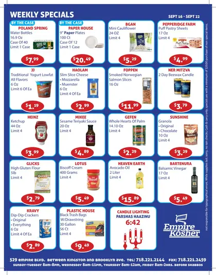 Empire Kosher Supermarket Weekly Ad