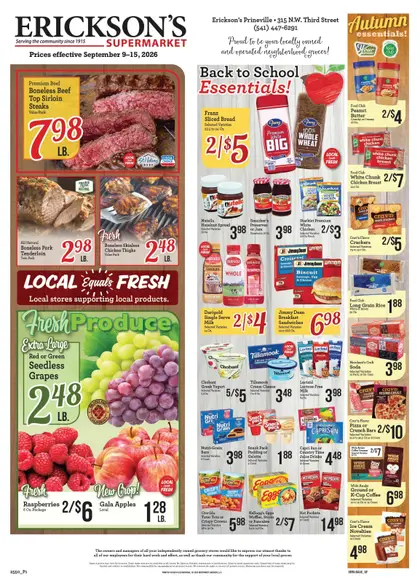 Erickson's Thriftway Weekly Ad