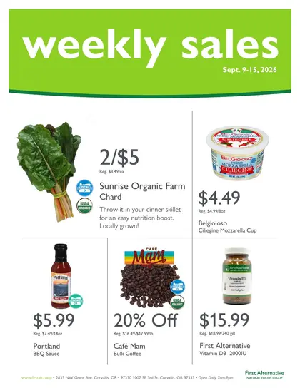 First Alternative Co-op Weekly Ad