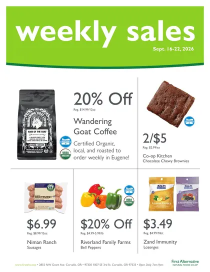 First Alternative Co-op Weekly Ad