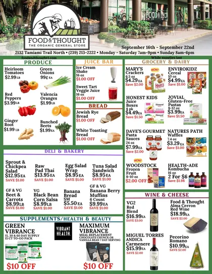 Food & Thought Weekly Ad