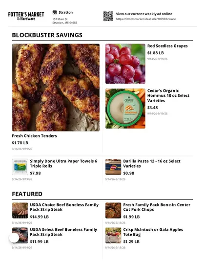 Fotter's Market & Hardware Weekly Ad