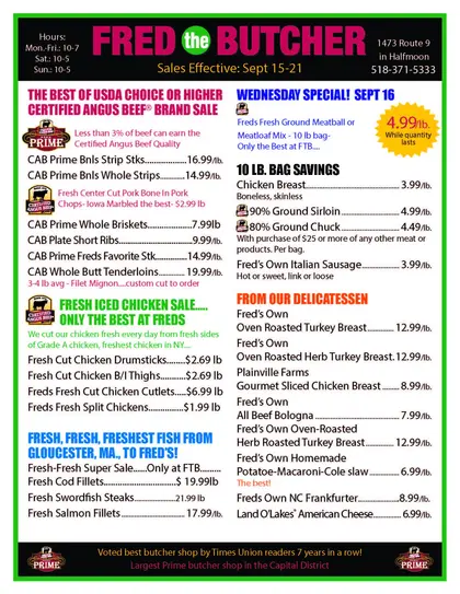 Fred the Butcher Weekly Ad