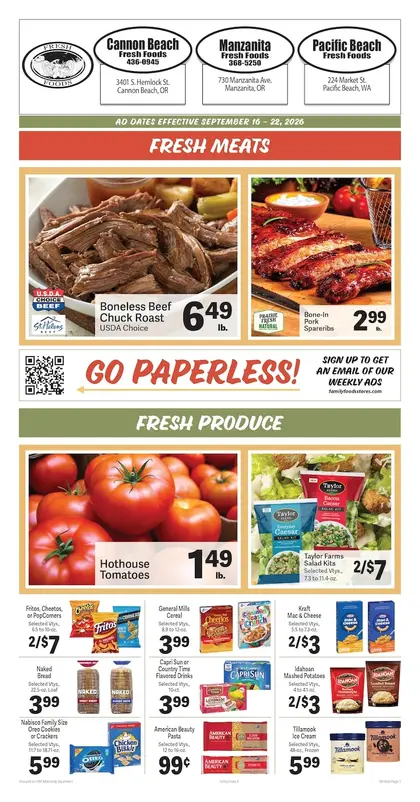 Fresh Foods Cannon Beach Weekly Ad