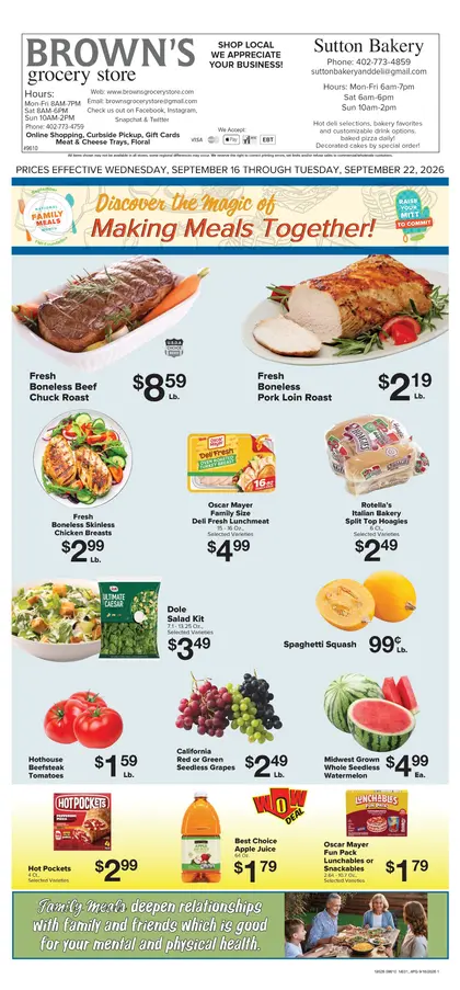 Brown's Grocery Store Weekly Ad