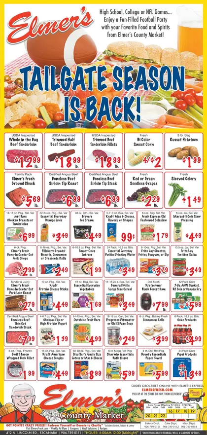 Elmer's County Market Newspaper Weekly Ad