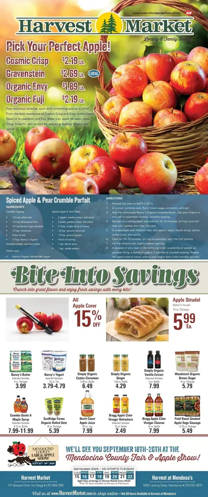 Harvest Market Fort Bragg Weekly Ad