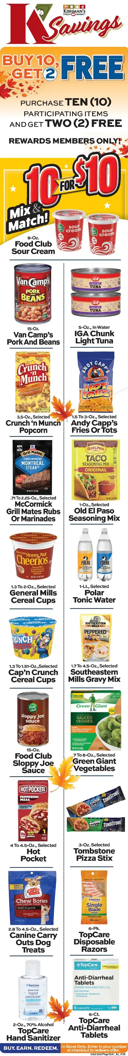 Kishman's IGA Weekly Ad