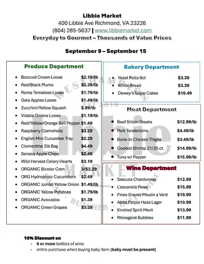 Libbie Market Weekly Ad