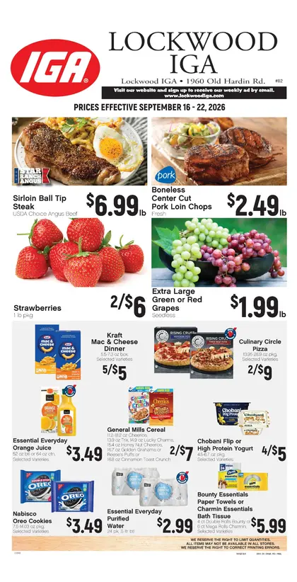 Lockwood IGA Weekly Ad