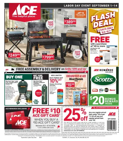Price Cutter Ace Hardware Monthly Weekly Ad (Monett Only)