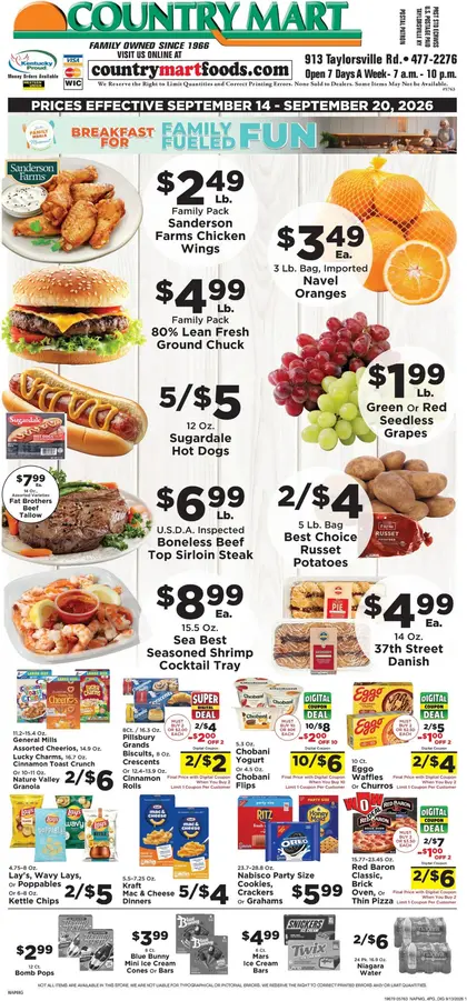 Taylorsville Country Mart Weekly Ad
