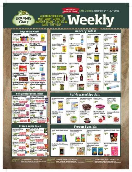 Gourmet Glatt Weekly Ad