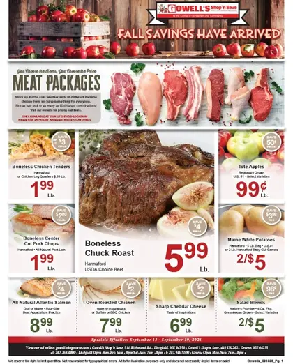 Gowell's Shop 'n Save Weekly Ad