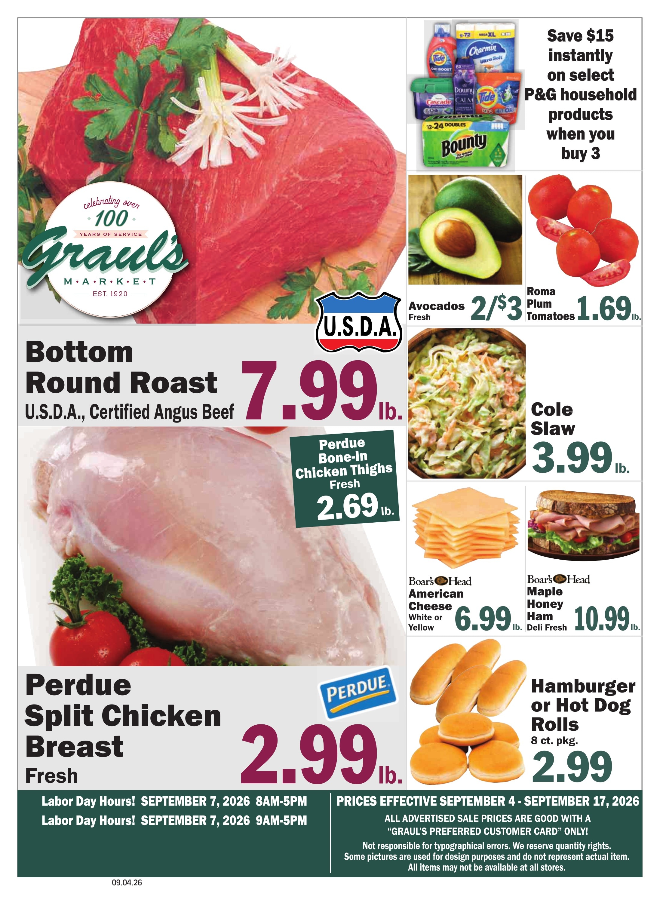 Graul's Market weekly ad page 1