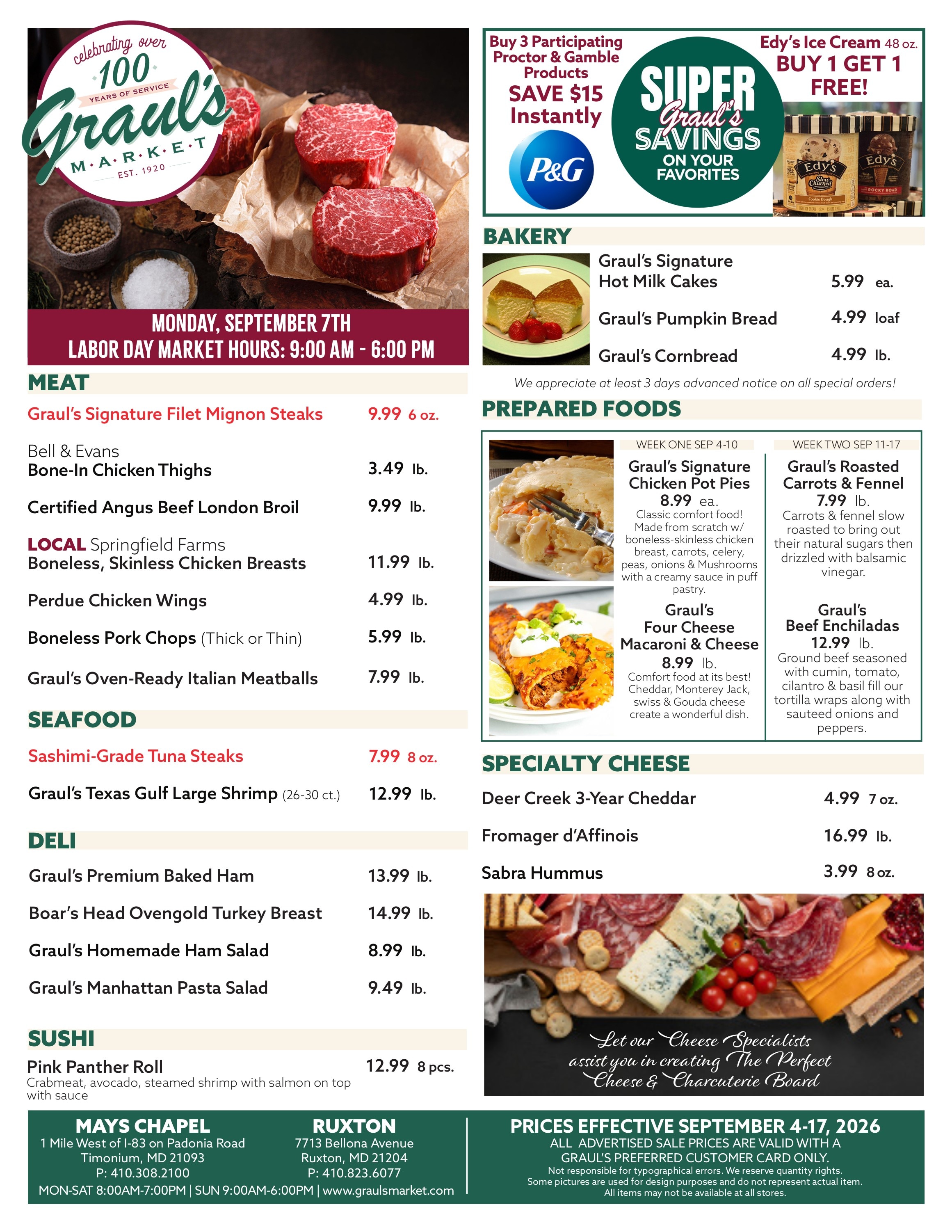 Graul's Market weekly ad page 1