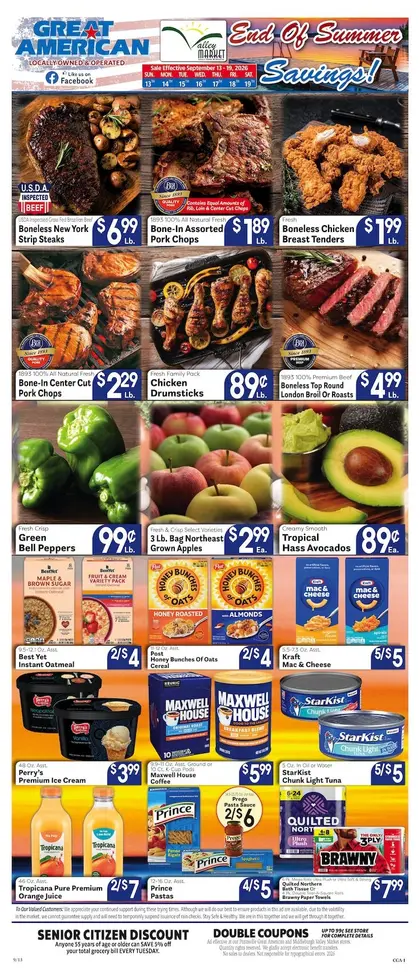 Valley Market and Jim's Great American Weekly Ad