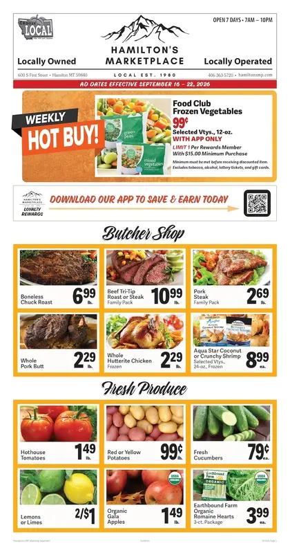 Hamilton's Marketplace Weekly Ad