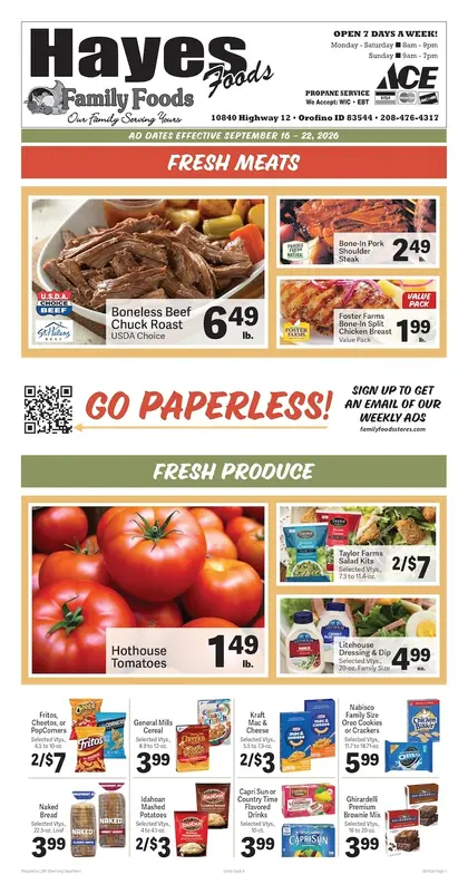 Hayes Food Center Weekly Ad