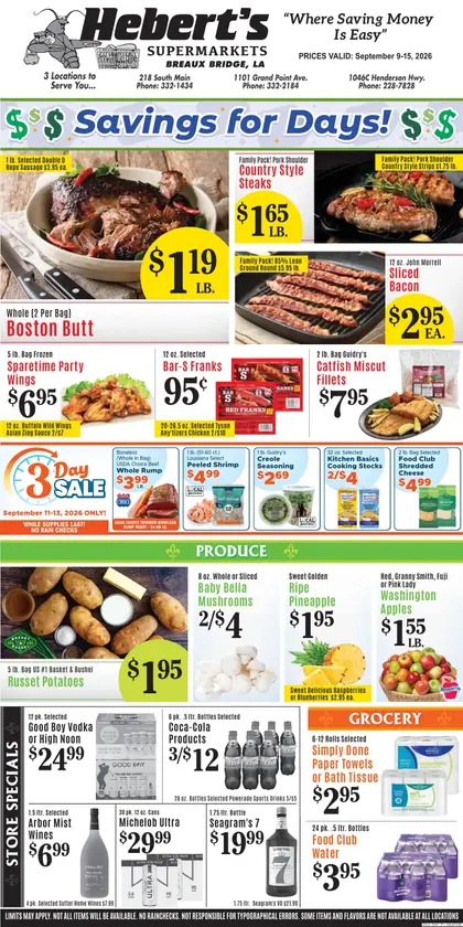 Hebert's Supermarket Weekly Ad