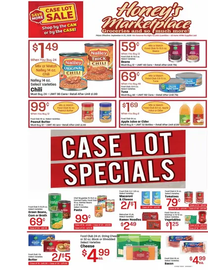 Honey's Marketplace Weekly Ad