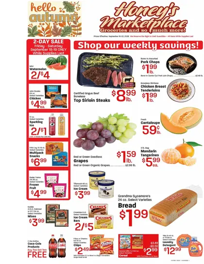 Honey's Marketplace Weekly Ad