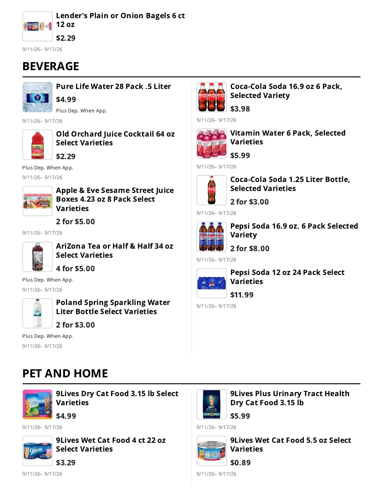 John's Shurfine weekly ad page 9