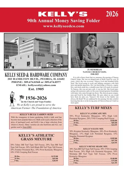 Kelly Seed & Hardware Co. Seed and Hardware Catalog Weekly Ad