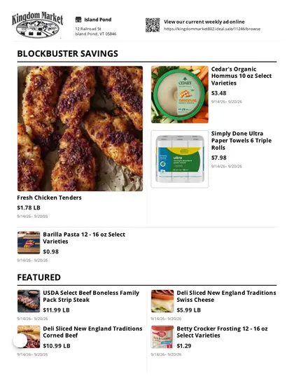 Kingdom Market Weekly Ad