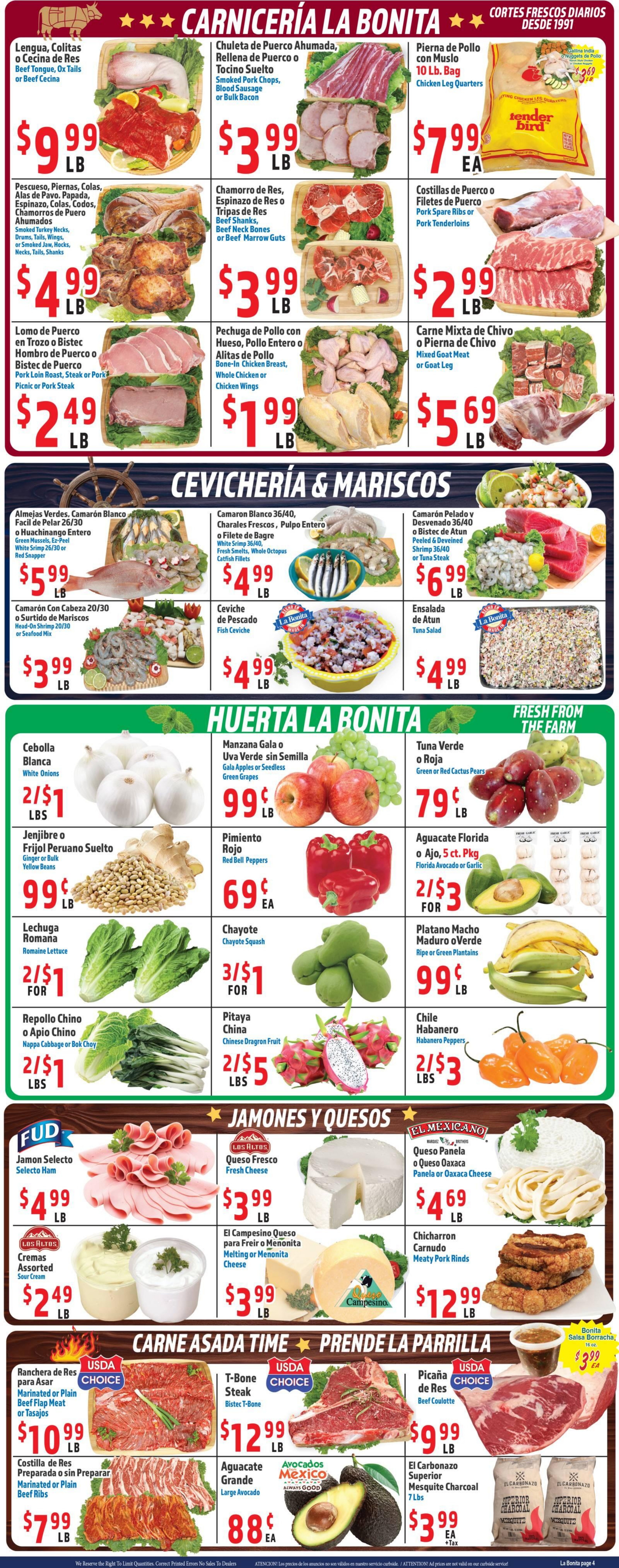 La Bonita Supermarkets weekly ad page 4
