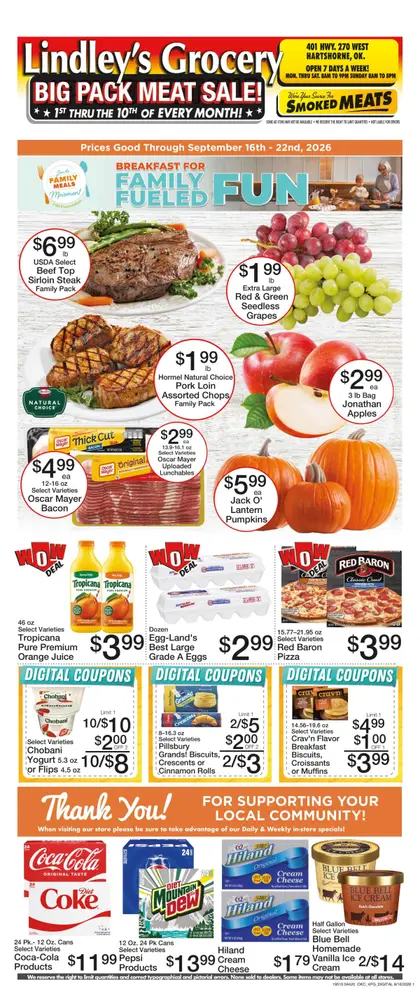 Lindley's Grocery Great Deals This Week! Weekly Ad