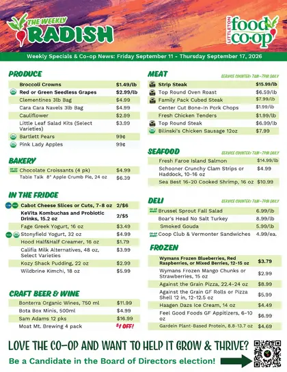 Littleton Food Co-op Weekly Radish
