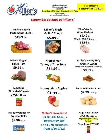 Miller's Food Market Weekly Ad