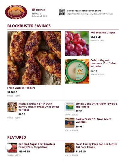 Mountain Country Grocery Weekly Ad