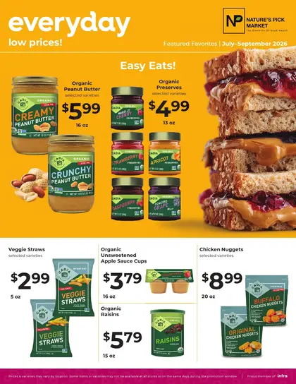 Nature's Pick Market Everyday Low Price Quarterly Weekly Ad