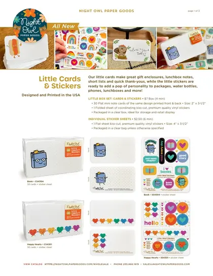Night Owl Paper Goods Little Cards and Stickers Weekly Ad