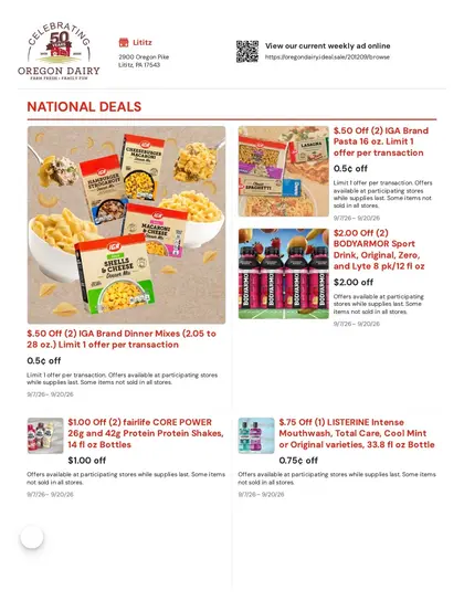 Oregon Dairy Weekly Ad