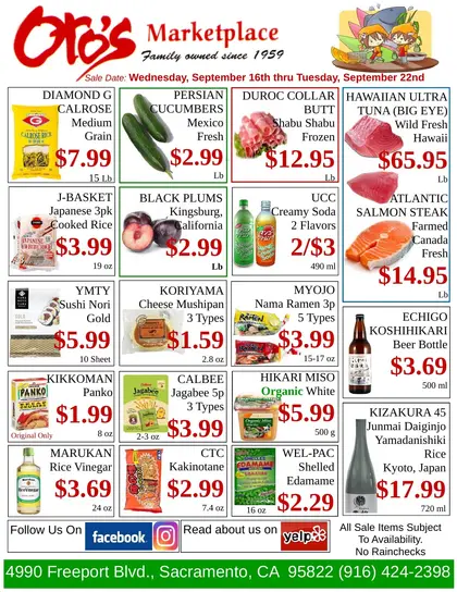 Oto's Marketplace Weekly Ad