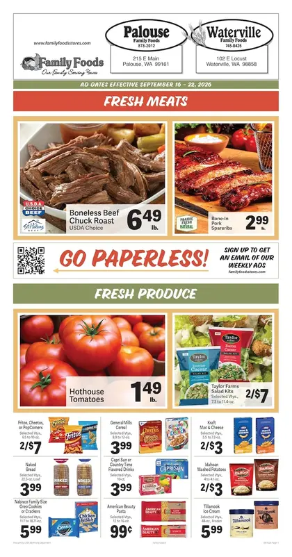 Palouse Family Foods Weekly Ad